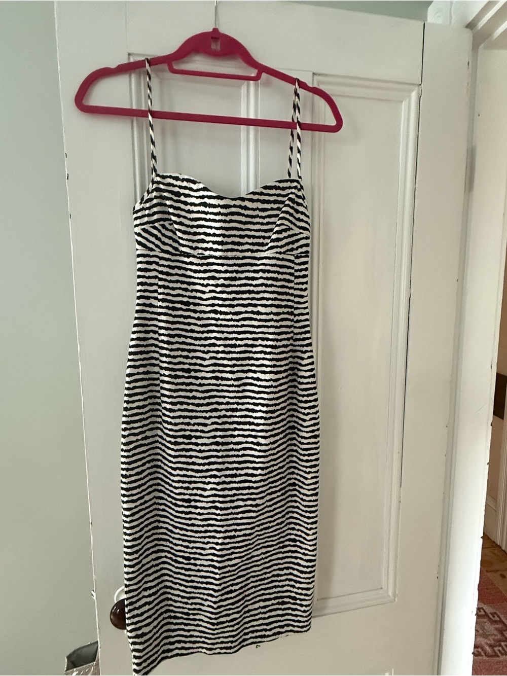 Black & White Striped Spaghetti Strap Dress
